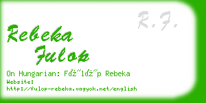 rebeka fulop business card